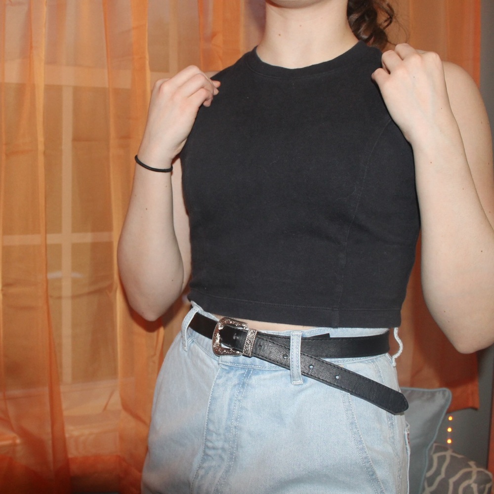 Abercrombie cropped halter top